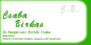 csaba birkas business card